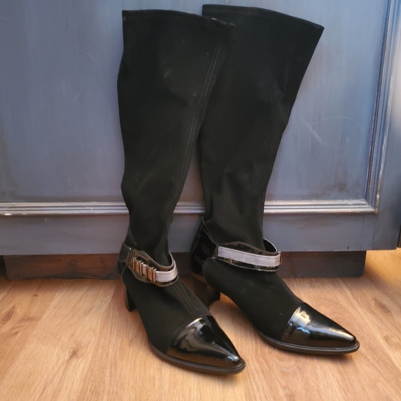 France Mode black boots, size 7 - Picture 2 of 4